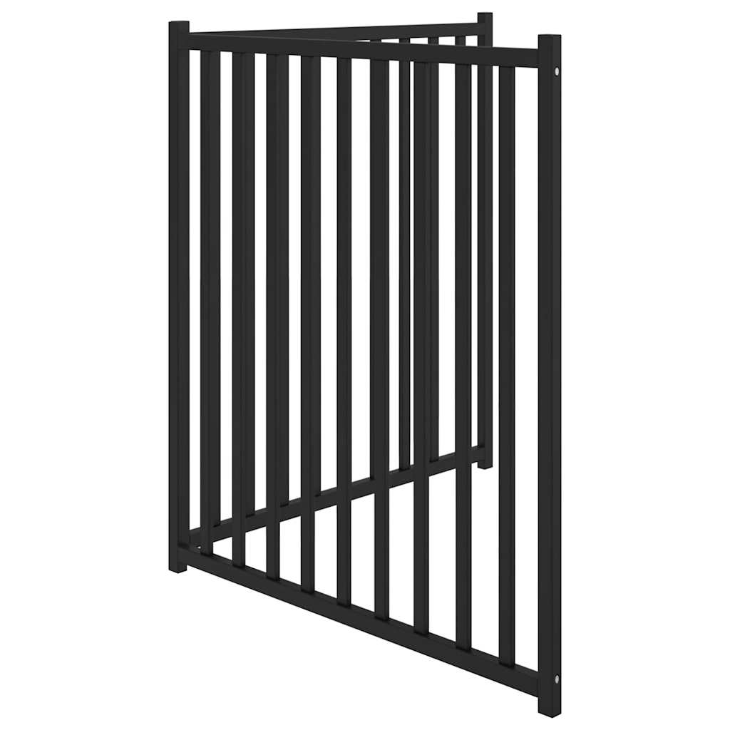 hundelåge 2 paneler 150 cm foldbar massivt gran sort