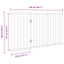 hundelåge m. dør 3 paneler 150 cm foldbar massivt gran brunt eg