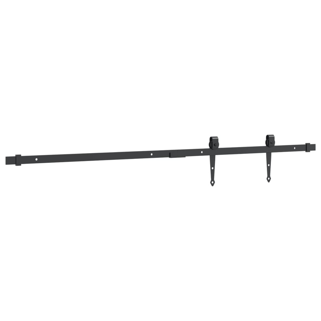 mini-skydelågesæt 122 cm kulstofstål sort