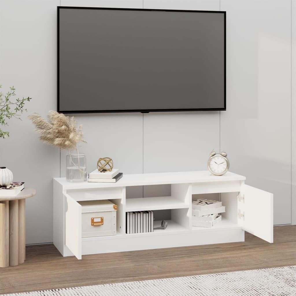 tv-bord med låge 102x30x36 cm hvid