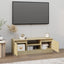 tv-bord med låge 102x30x36 cm sonoma-eg