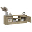 tv-bord med låge 102x30x36 cm sonoma-eg