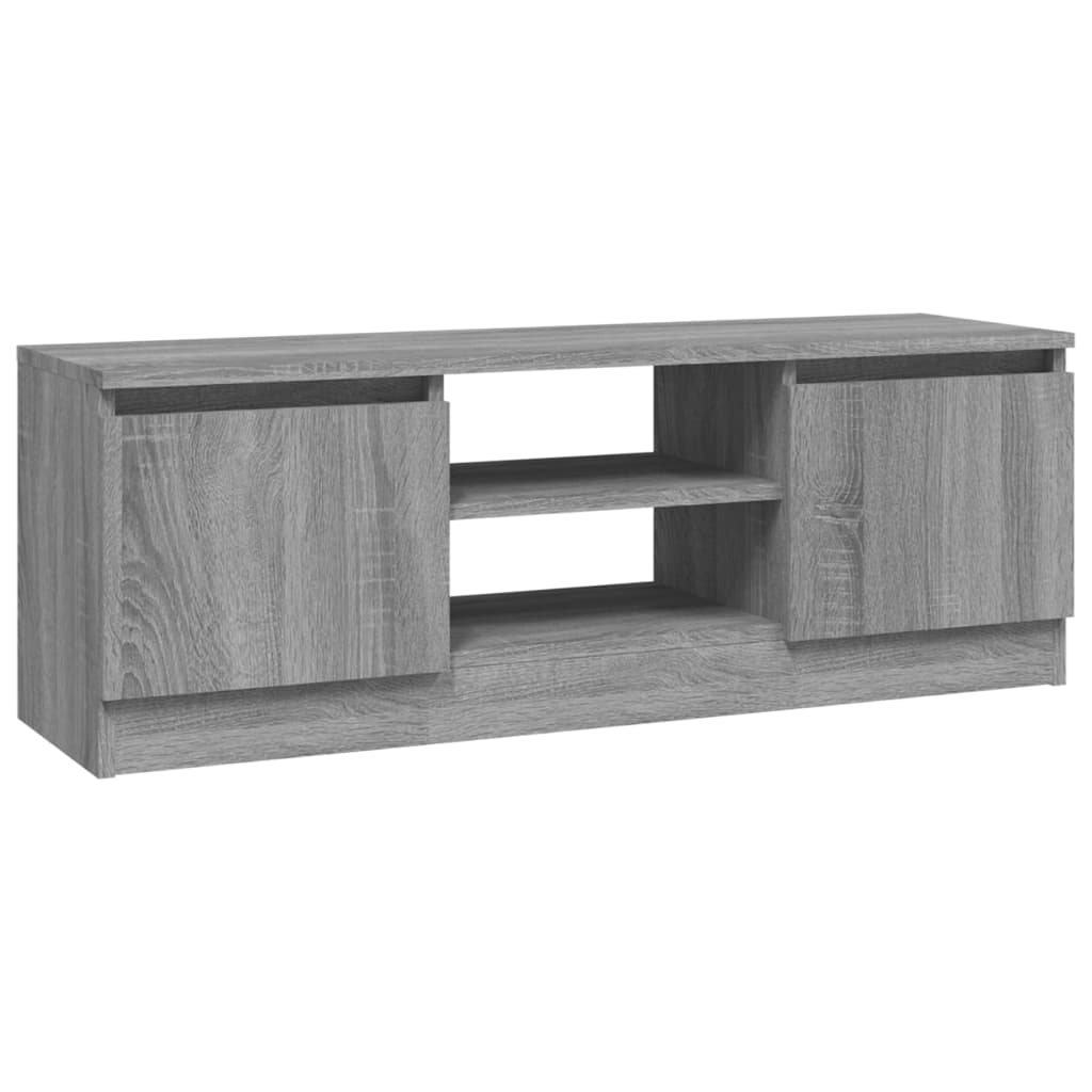 tv-bord med låge 102x30x36 cm grå sonoma-eg