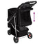 foldbar hundeklapvogn 80x46x98 cm oxfordstof sort