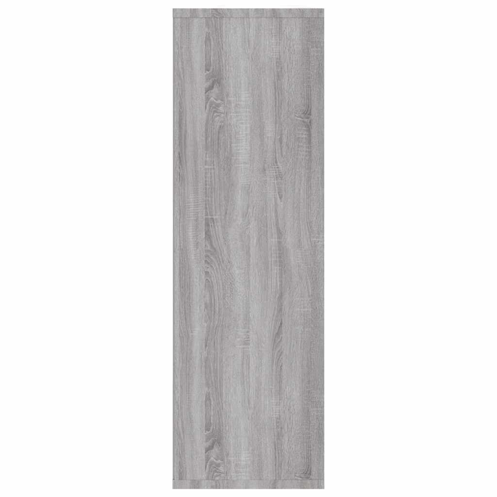 bogreol/skænk 50x25x80 cm konstrueret træ grå sonoma-eg