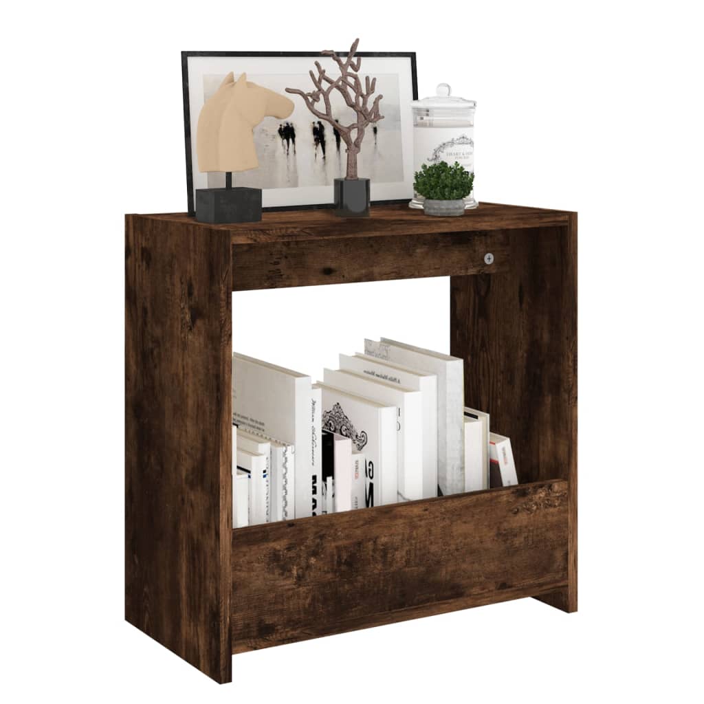 sidebord 50x26x50 cm konstrueret træ røget egetræsfarve
