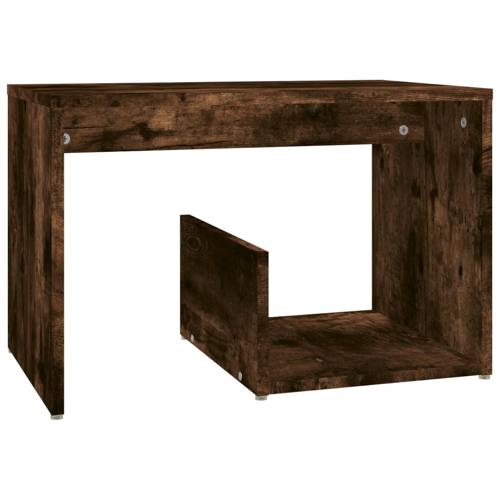 sidebord 59x36x38 cm konstrueret træ røget egetræsfarve