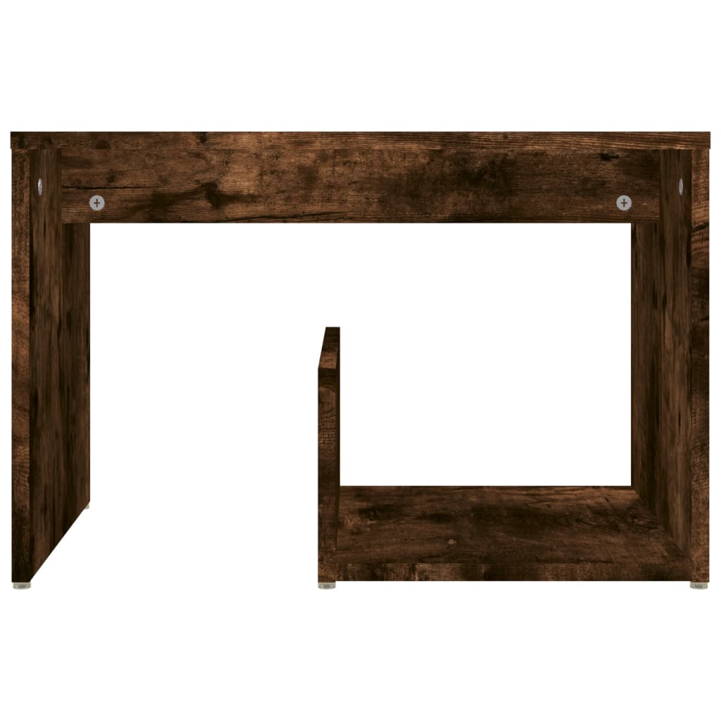 sidebord 59x36x38 cm konstrueret træ røget egetræsfarve
