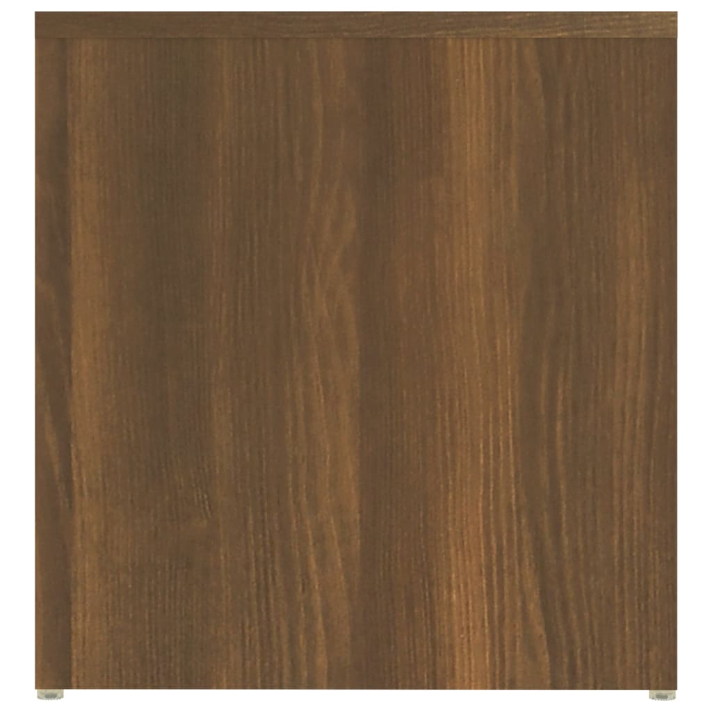 sidebord 59x36x38 cm konstrueret træ brun egetræsfarve