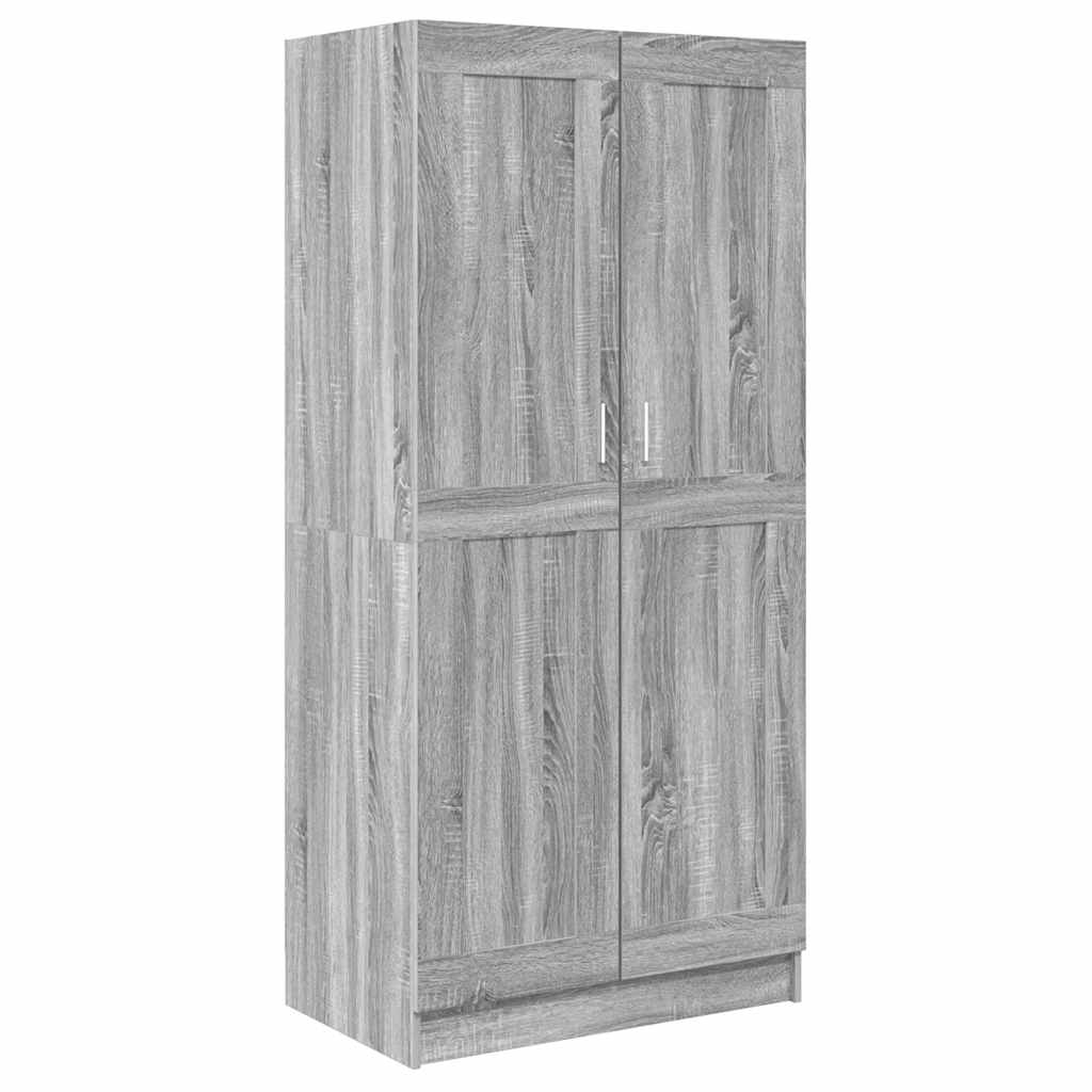 klædeskab 82,5x51,5x180 cm konstrueret træ grå sonoma-eg