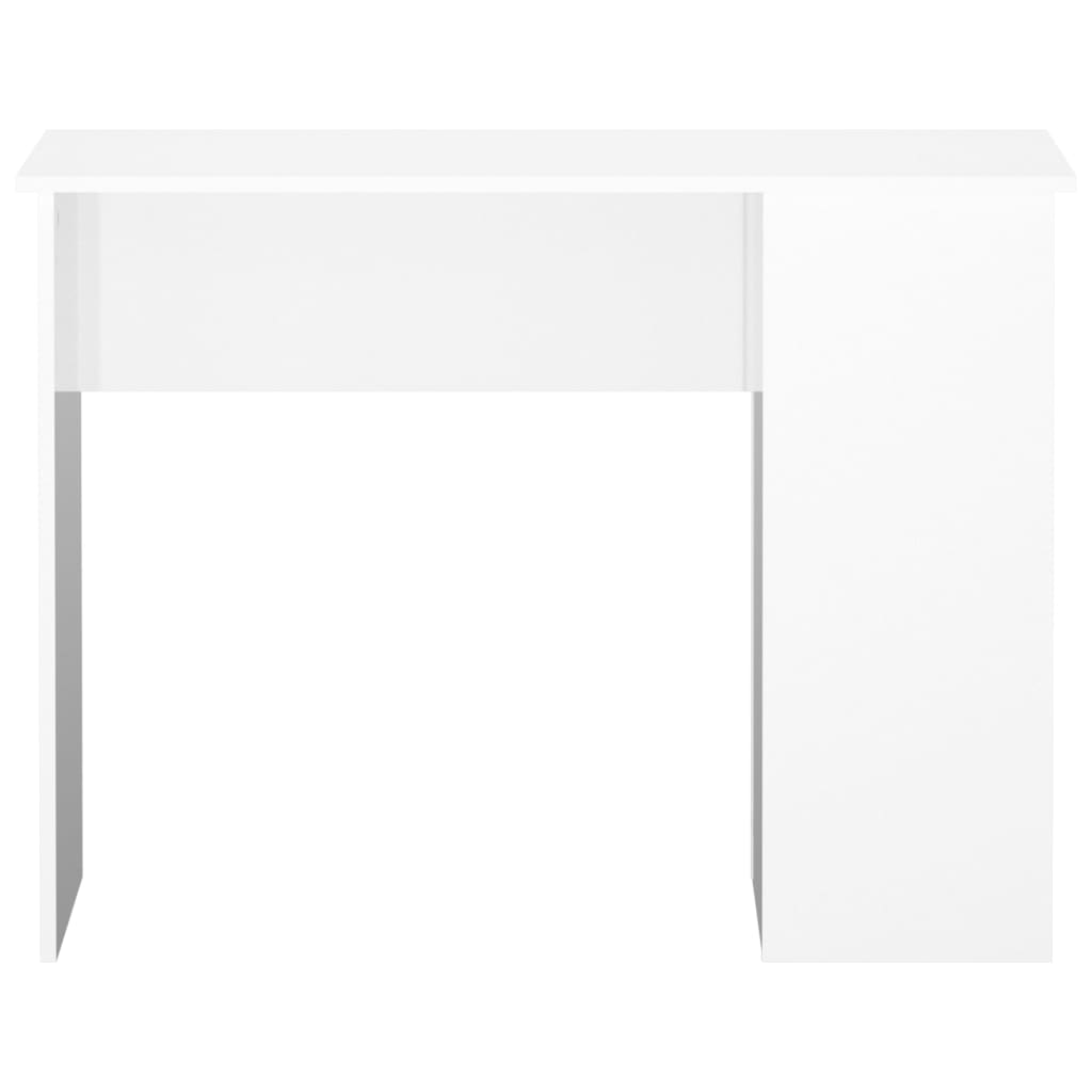 skrivebord 100x55x75 cm konstrueret træ hvid højglans