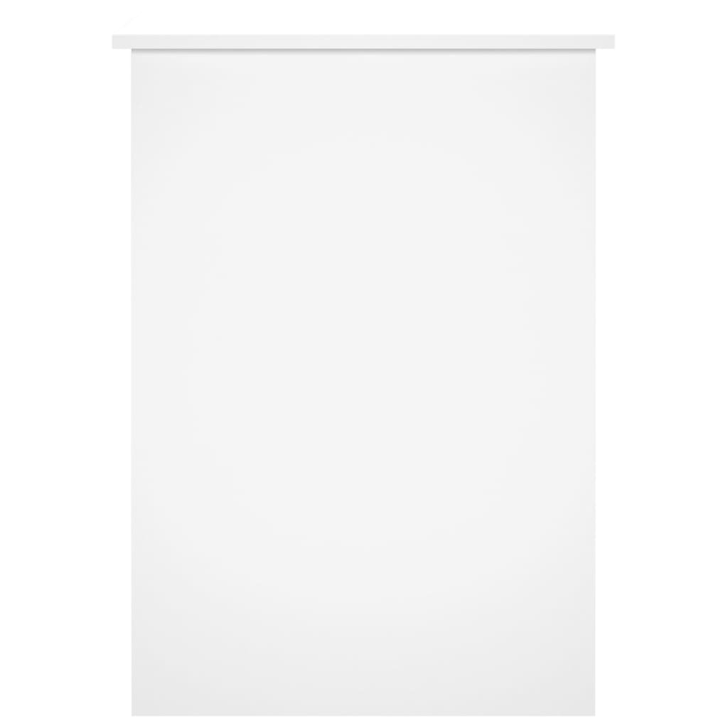 skrivebord 100x55x75 cm konstrueret træ hvid højglans