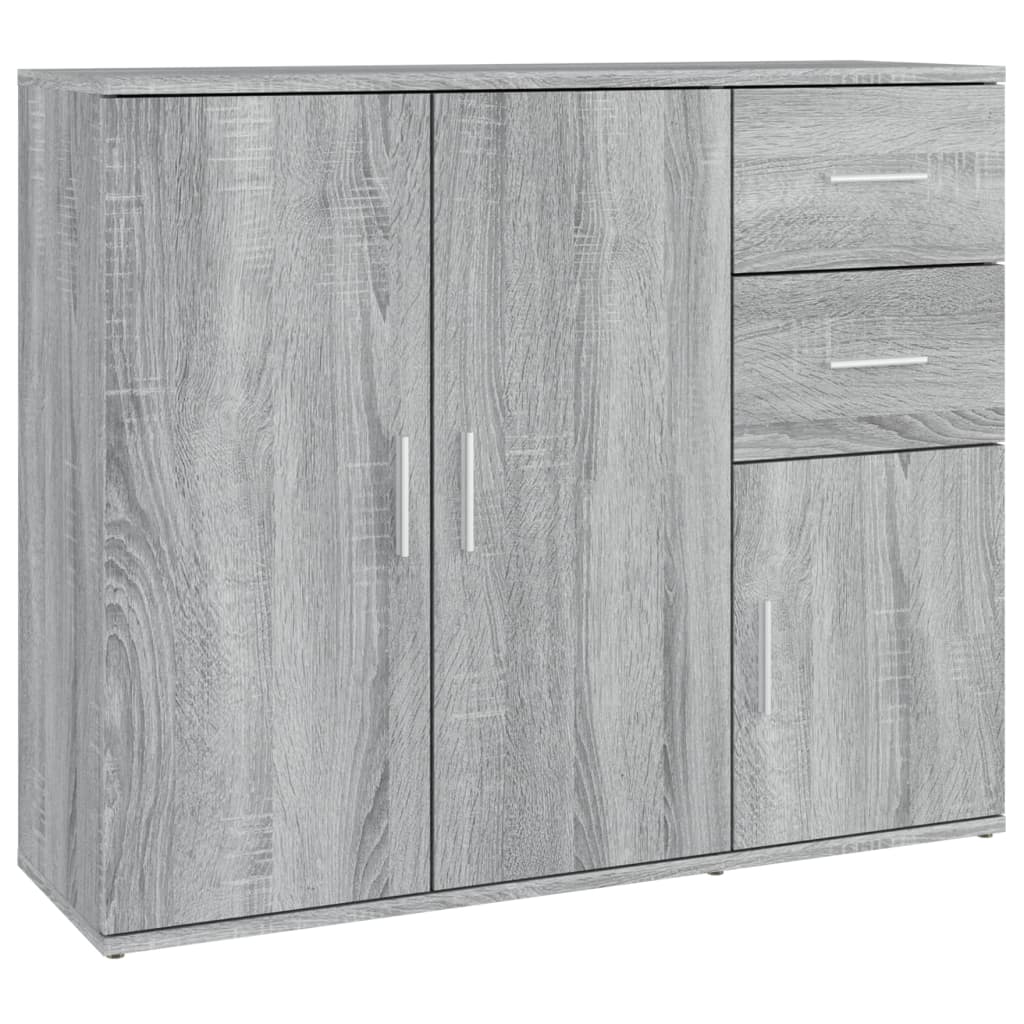 skænk 91x29,5x75 cm konstrueret træ grå sonoma-eg