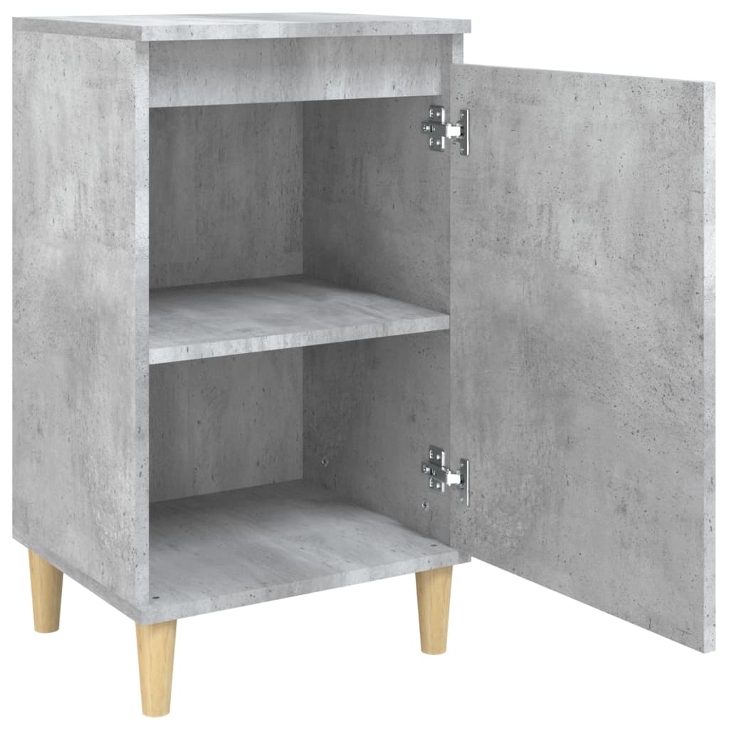 sengebord 40x35x70 cm konstrueret træ betongrå