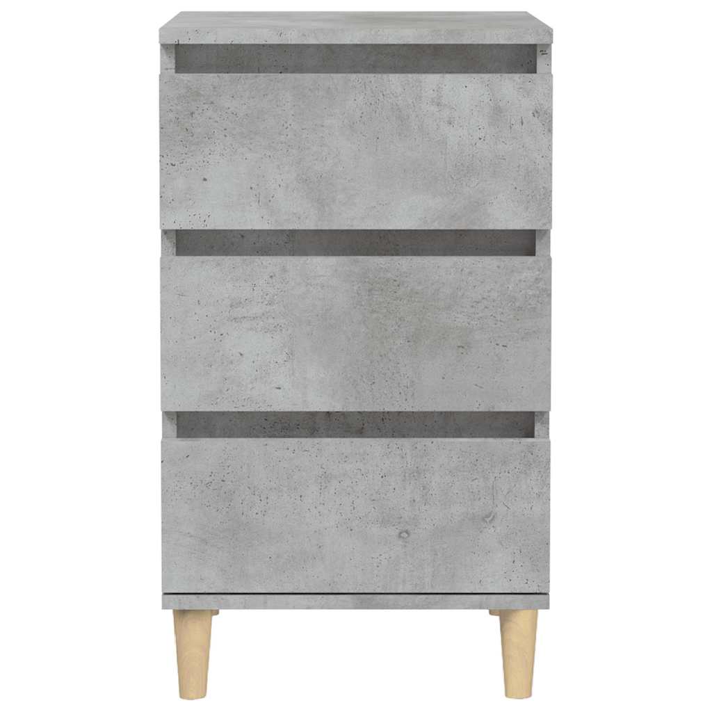sengebord 40x35x70 cm konstrueret træ betongrå