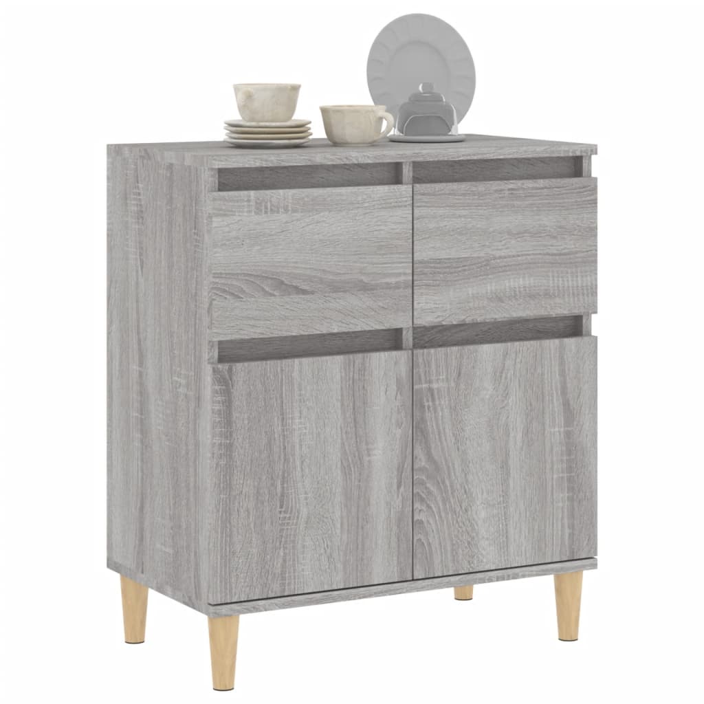 skænk 60x35x70 cm konstrueret træ grå sonoma-eg