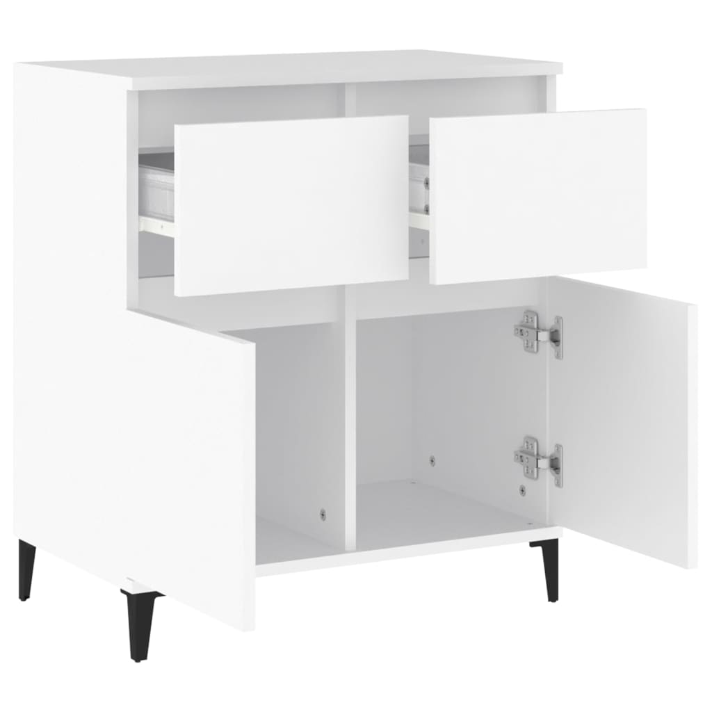 skænk 60x35x70 cm konstrueret træ hvid