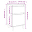 sengebord 40x35x70 cm hvid