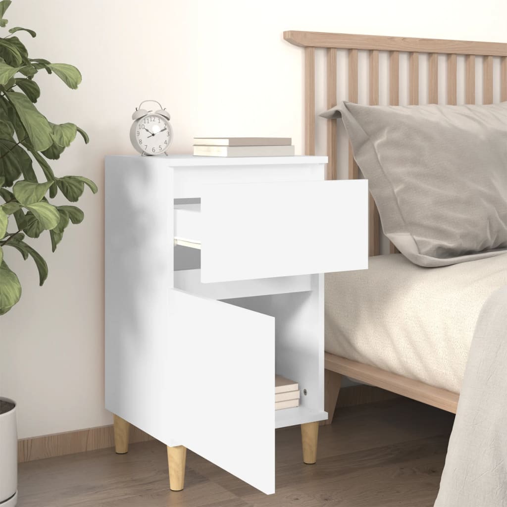sengeborde 2 stk. 40x35x70 cm hvid