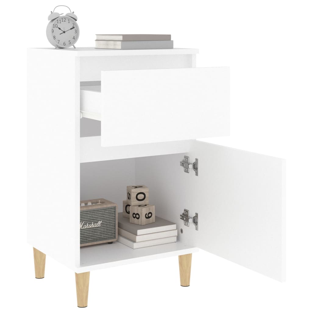 sengeborde 2 stk. 40x35x70 cm hvid