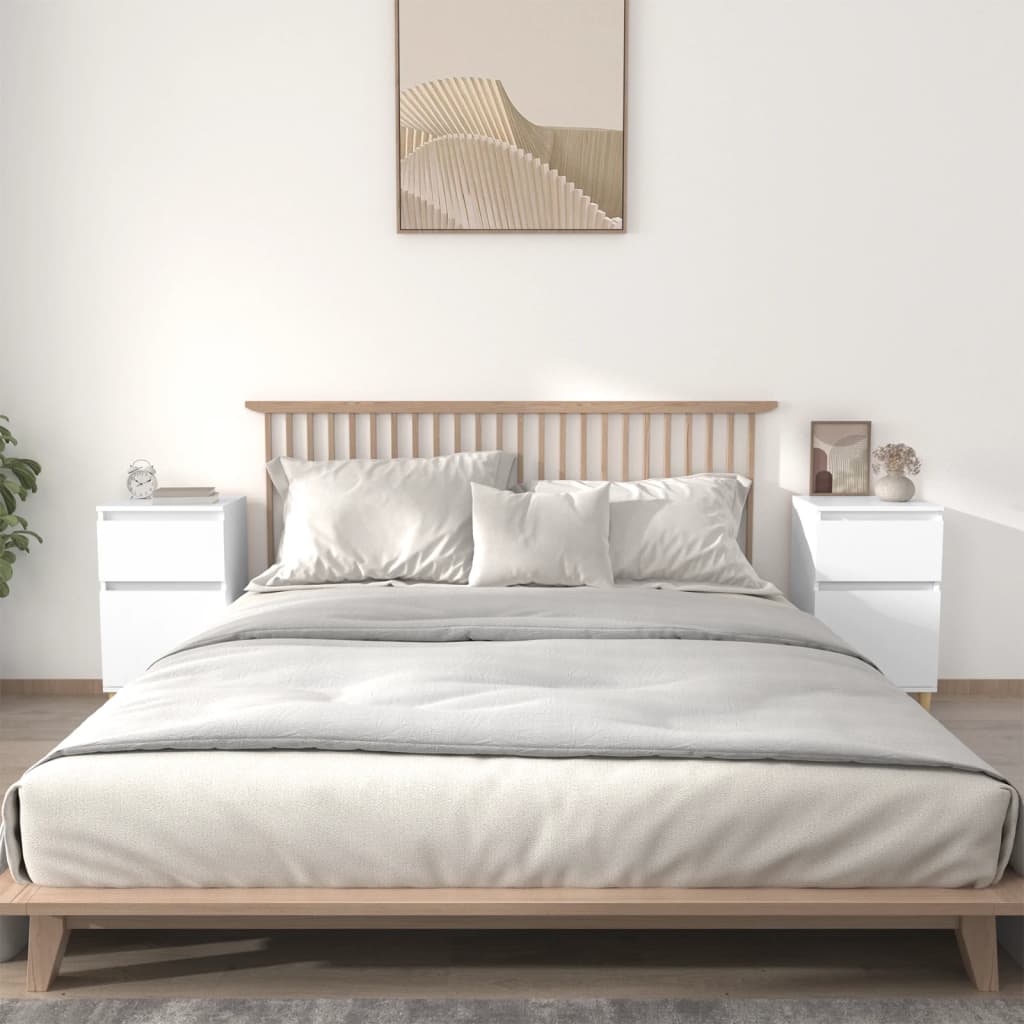sengeborde 2 stk. 40x35x70 cm hvid