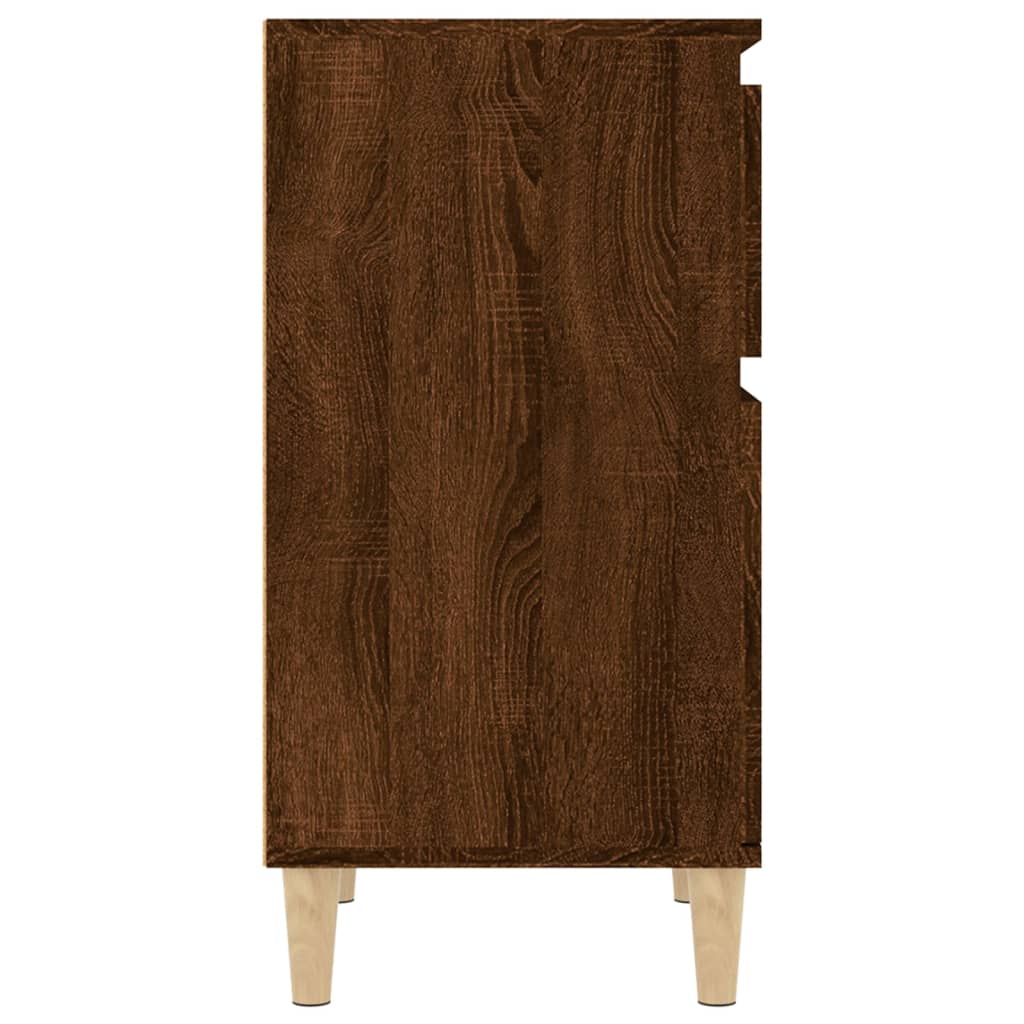 sengeborde 2 stk. 40x35x70 cm brun egetræsfarve