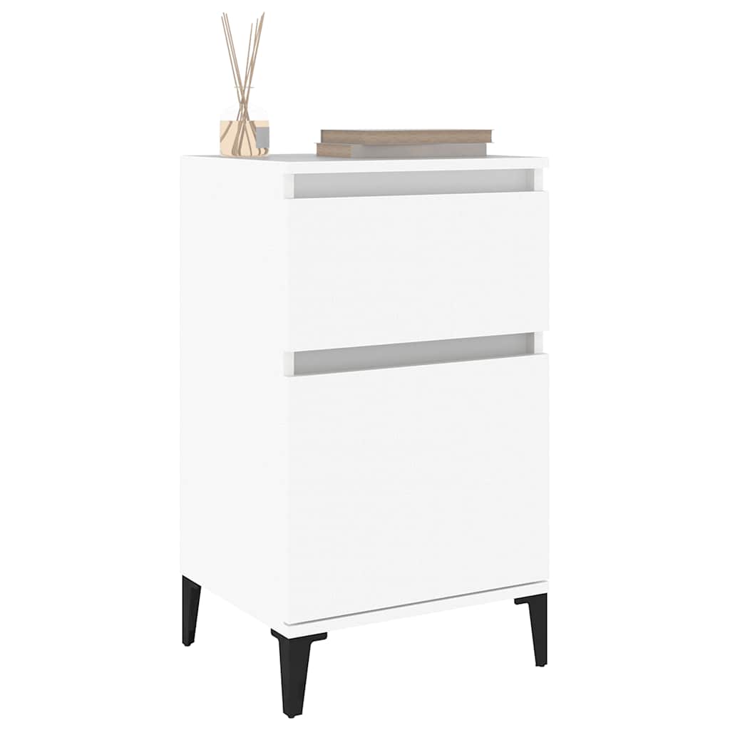 sengebord 40x35x70 cm hvid