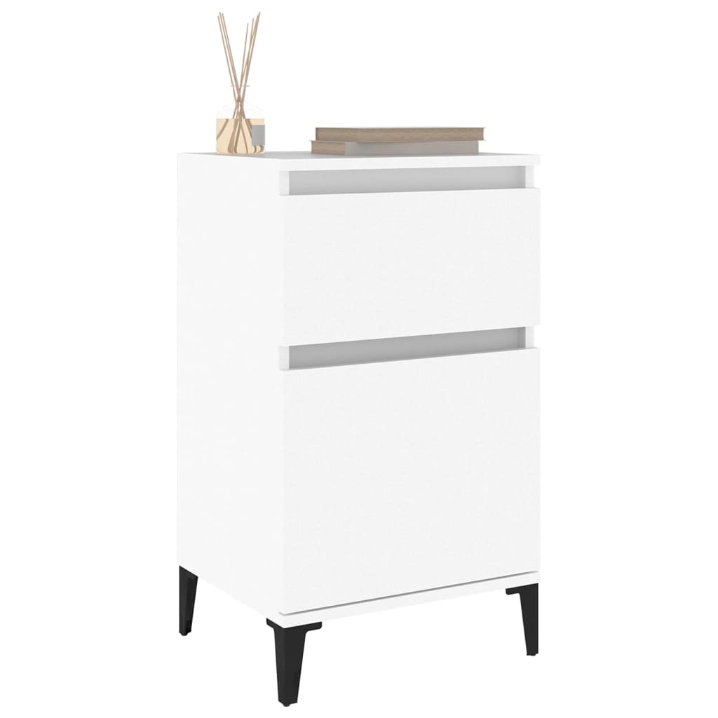 sengeborde 2 stk. 40x35x70 cm hvid