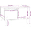 sofabord 55x55x36,5 cm konstrueret træ sort