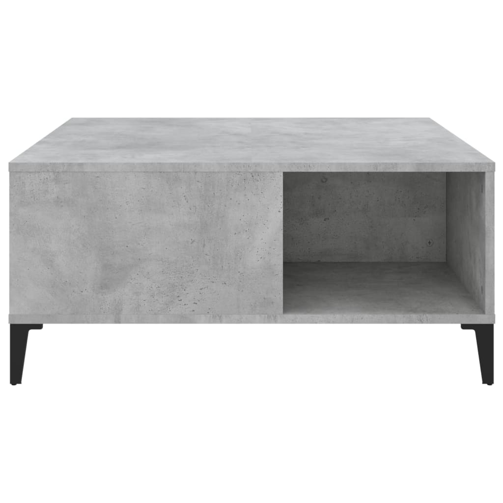 sofabord 80x80x36,5 cm konstrueret træ betongrå