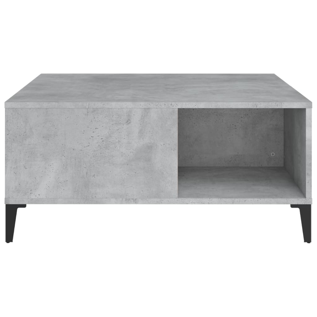 sofabord 80x80x36,5 cm konstrueret træ betongrå