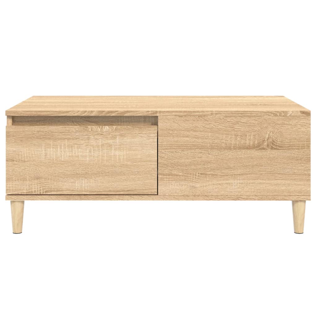 sofabord 90x50x36,5 cm konstrueret træ sonoma-eg