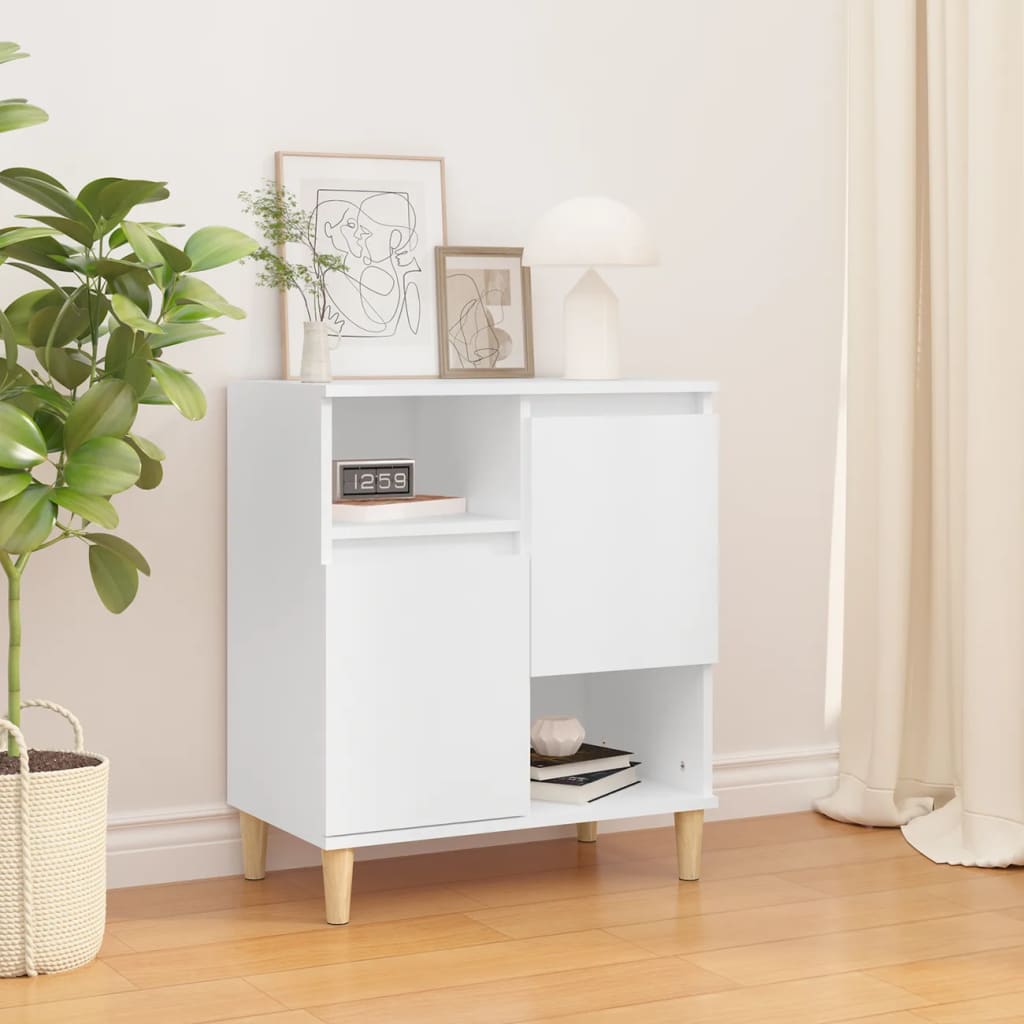 skænk 60x35x70 cm konstrueret træ hvid