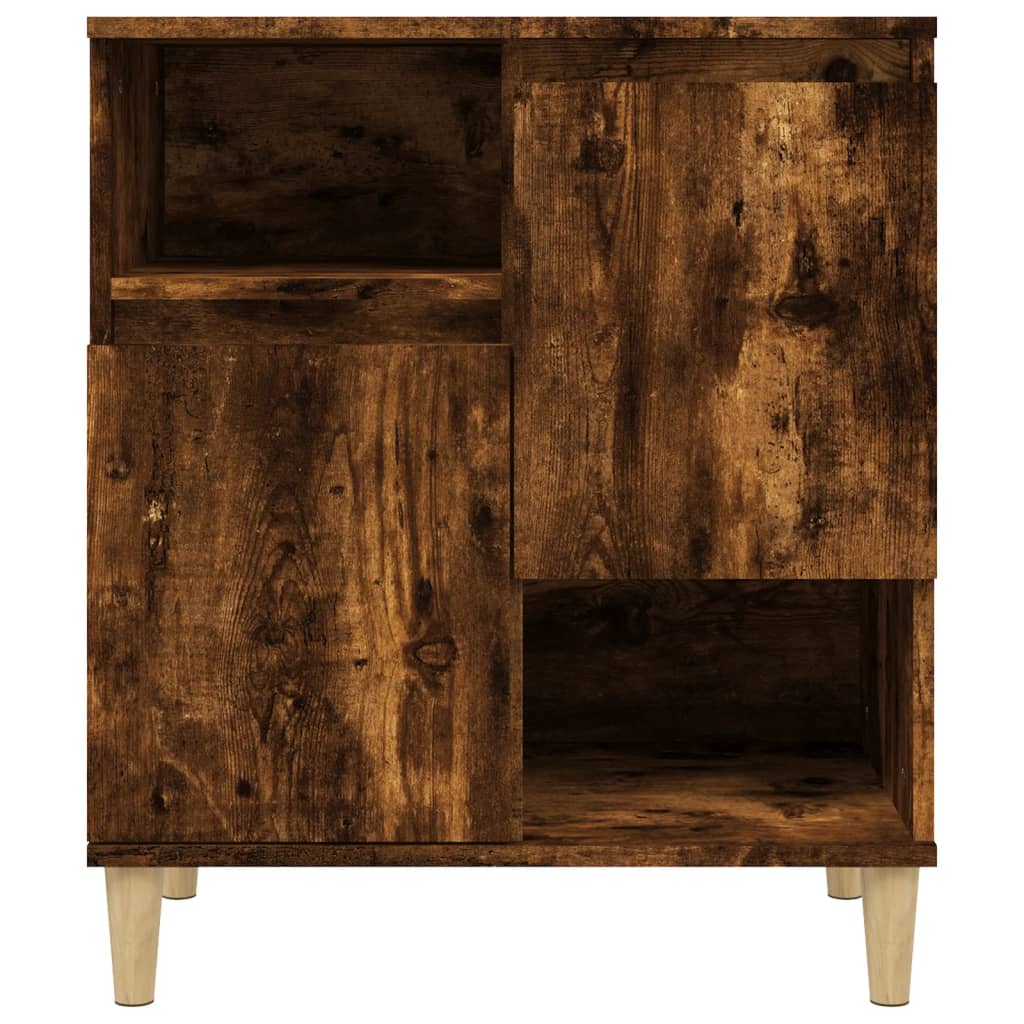 skænk 60x35x70 cm konstrueret træ røget egetræsfarve
