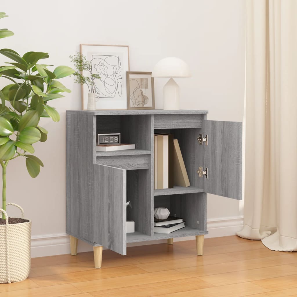skænk 60x35x70 cm konstrueret træ grå sonoma-eg