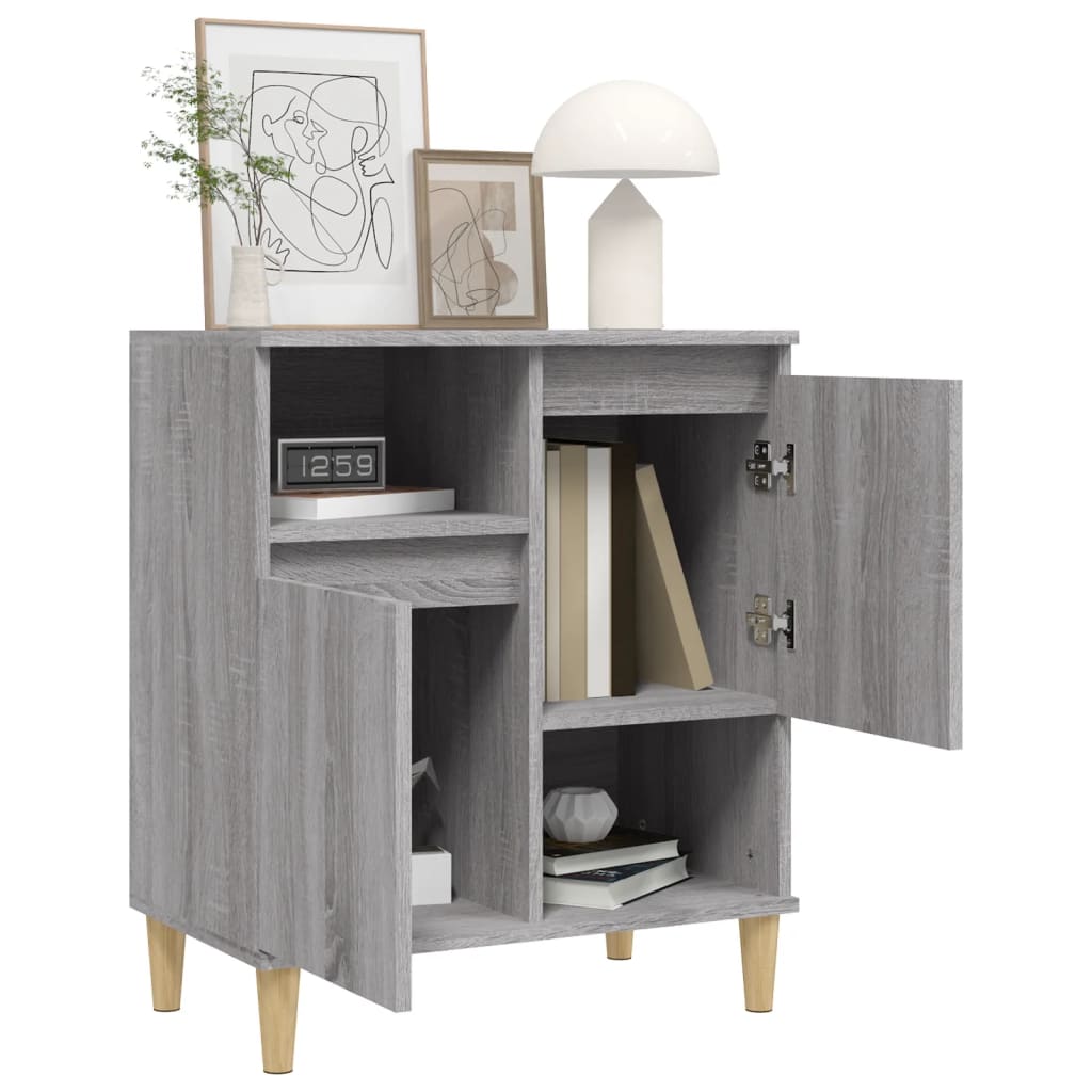 skænk 60x35x70 cm konstrueret træ grå sonoma-eg