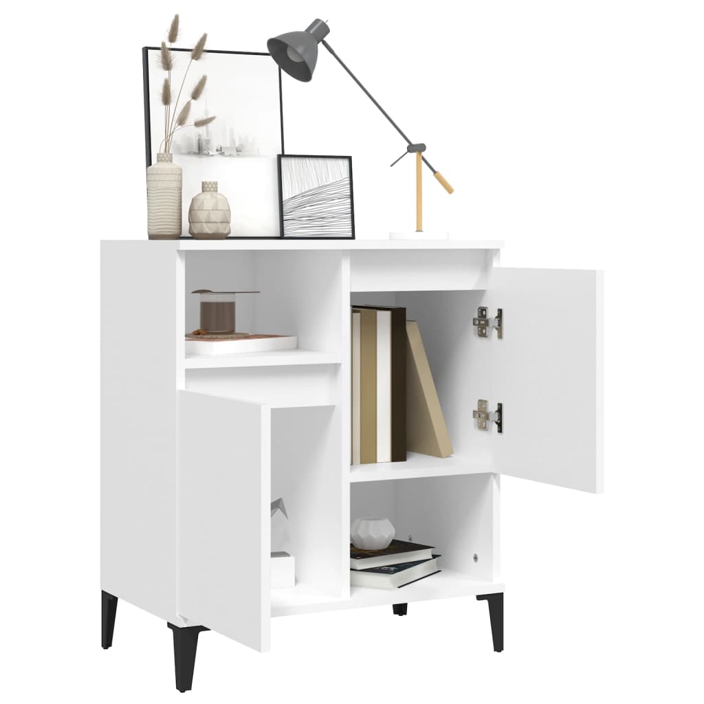skænk 60x35x70 cm konstrueret træ hvid