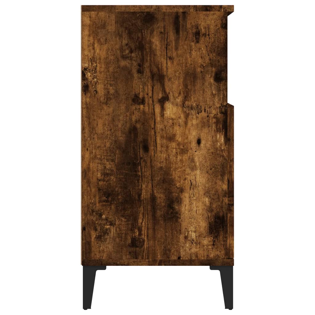 skænk 60x35x70 cm konstrueret træ røget egetræsfarve