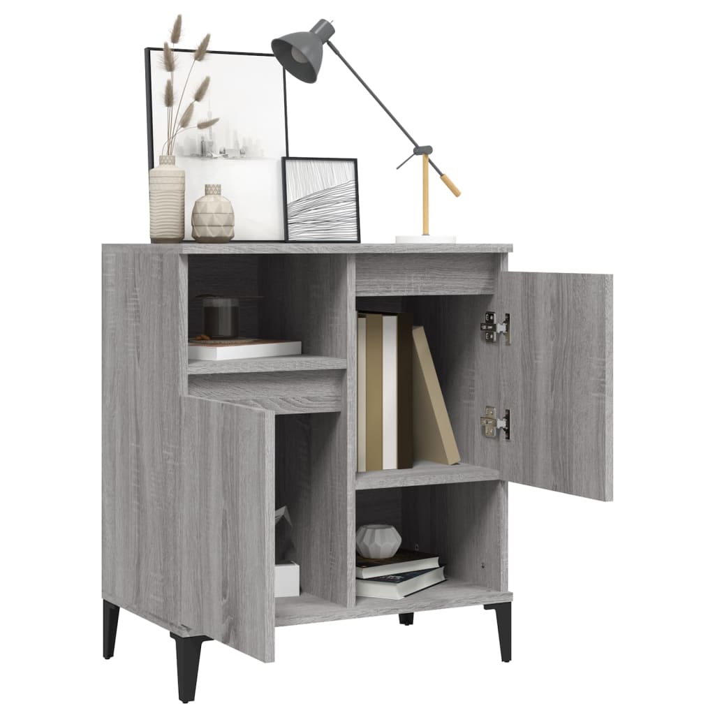 skænk 60x35x70 cm konstrueret træ grå sonoma-eg