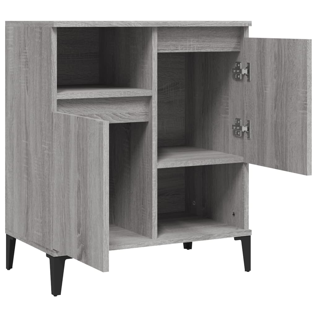 skænk 60x35x70 cm konstrueret træ grå sonoma-eg