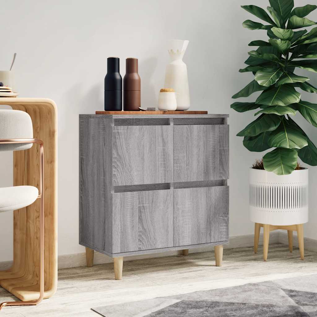 skænk 60x35x70 cm konstrueret træ grå sonoma-eg