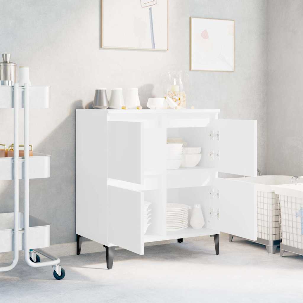 skænk 60x35x70 cm konstrueret træ hvid