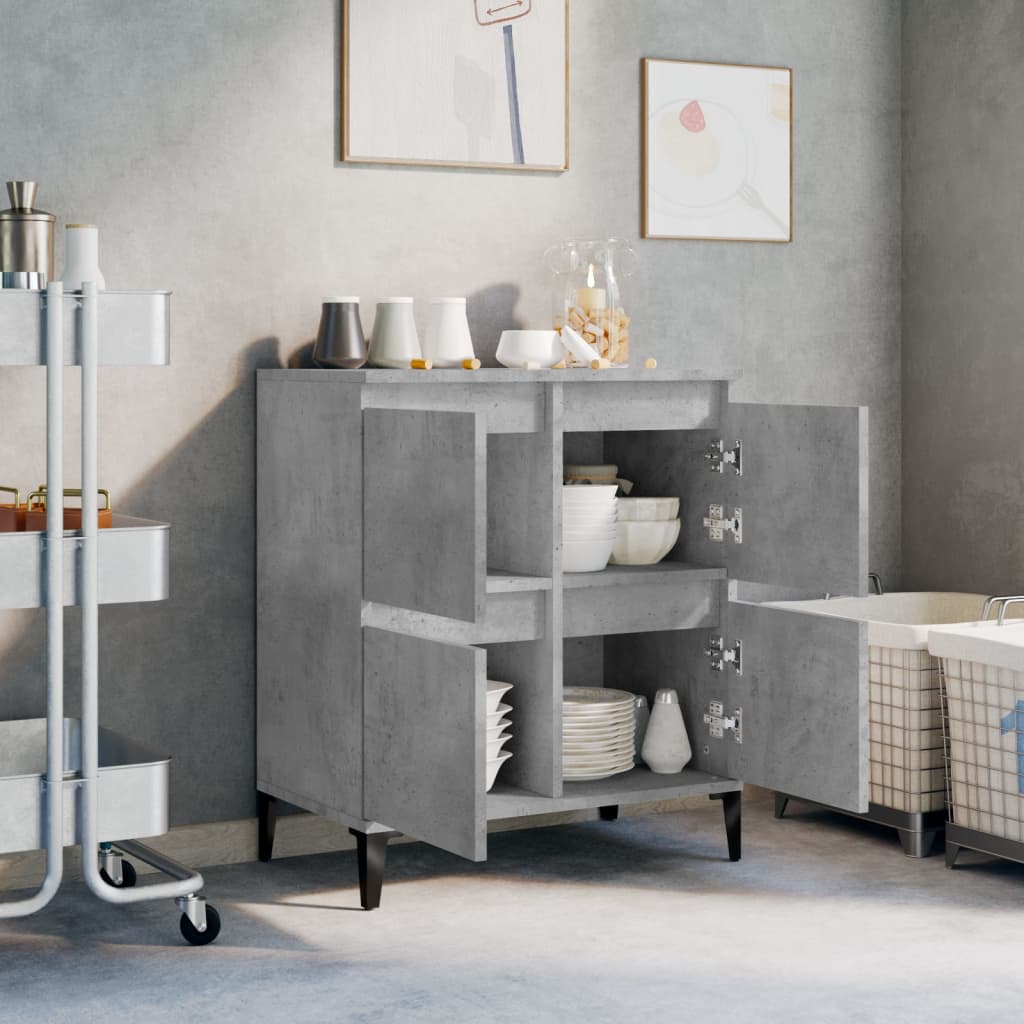 skænk 60x35x70 cm konstrueret træ betongrå