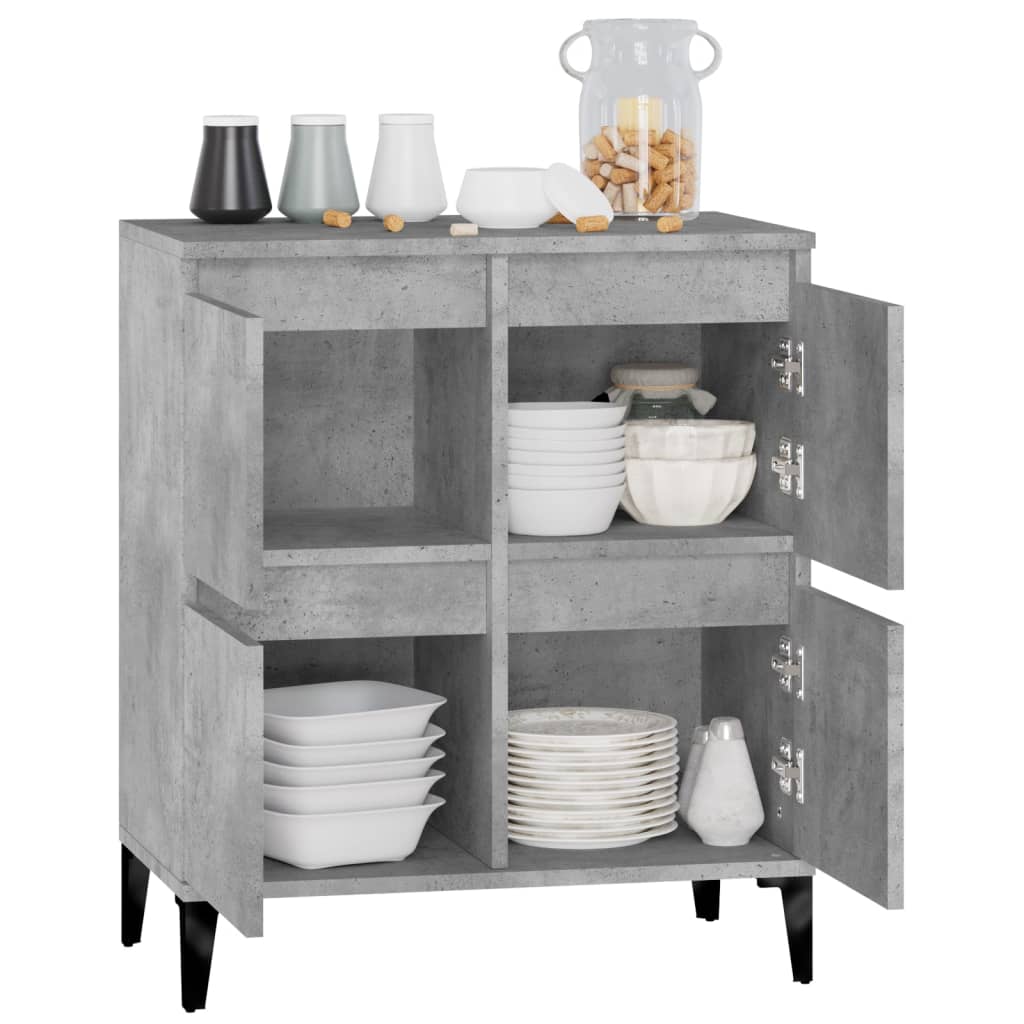skænk 60x35x70 cm konstrueret træ betongrå