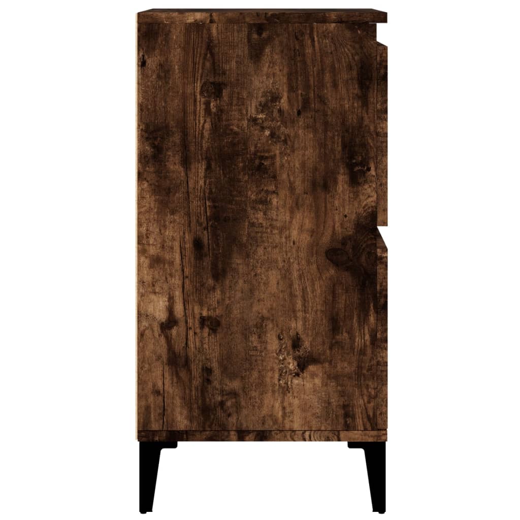 skænk 60x35x70 cm konstrueret træ røget egetræsfarve