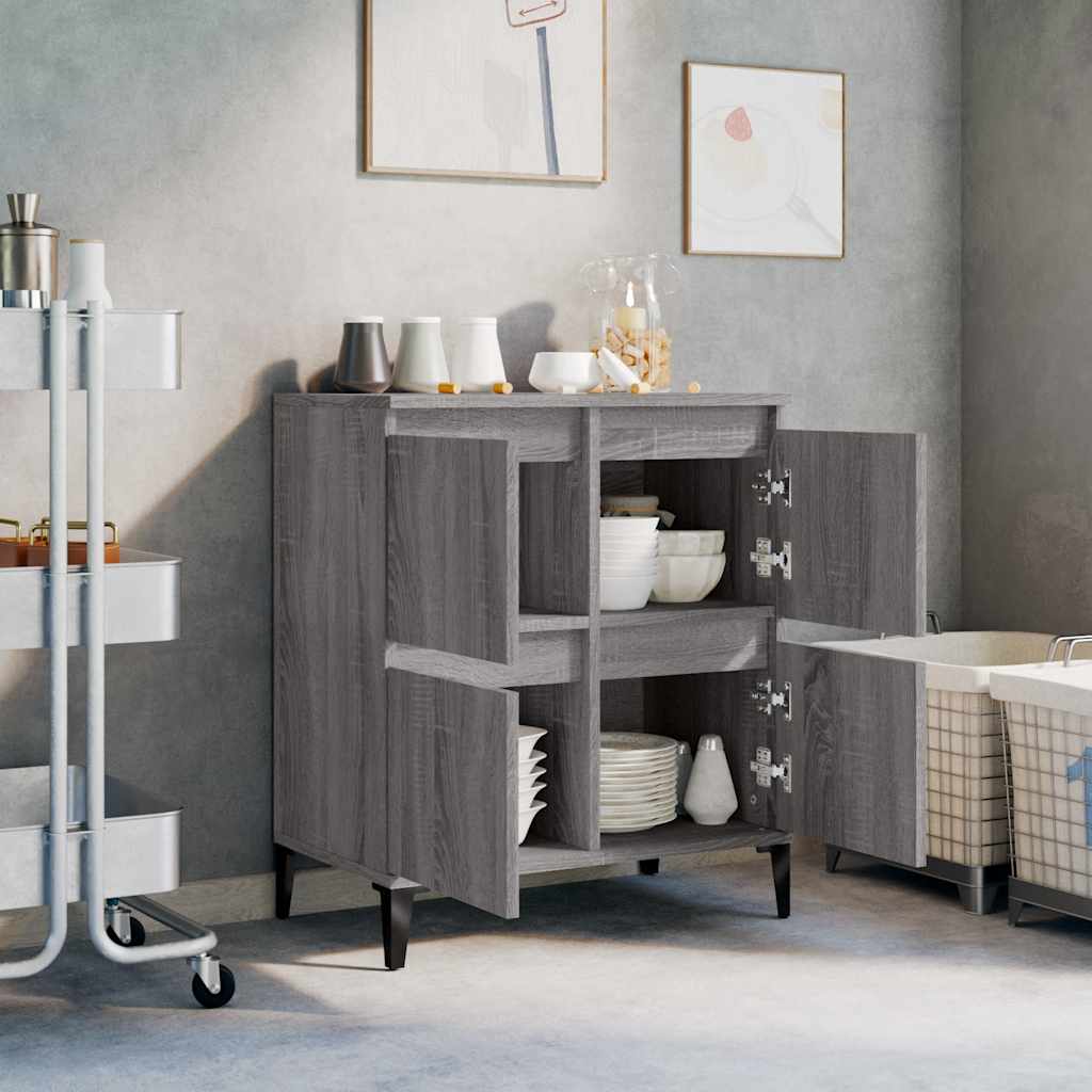 skænk 60x35x70 cm konstrueret træ grå sonoma-eg