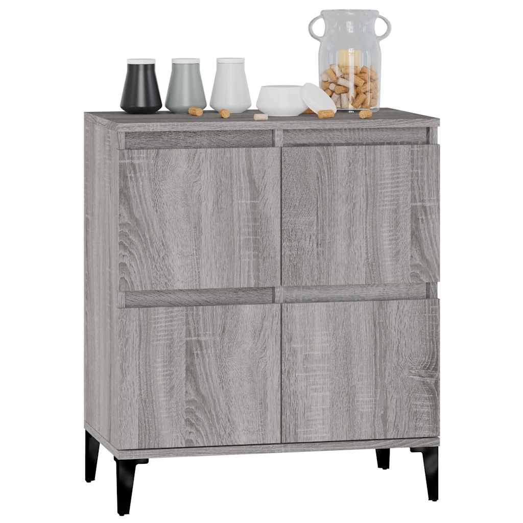 skænk 60x35x70 cm konstrueret træ grå sonoma-eg