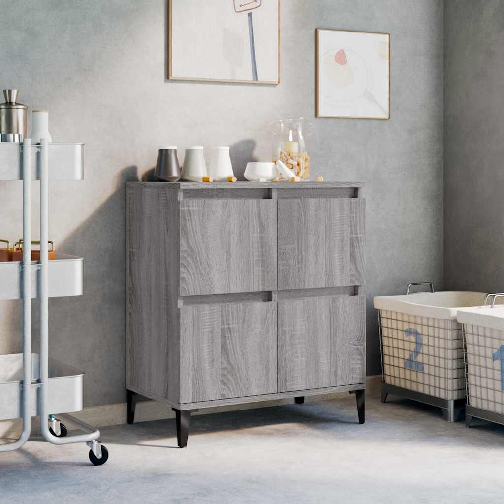 skænk 60x35x70 cm konstrueret træ grå sonoma-eg