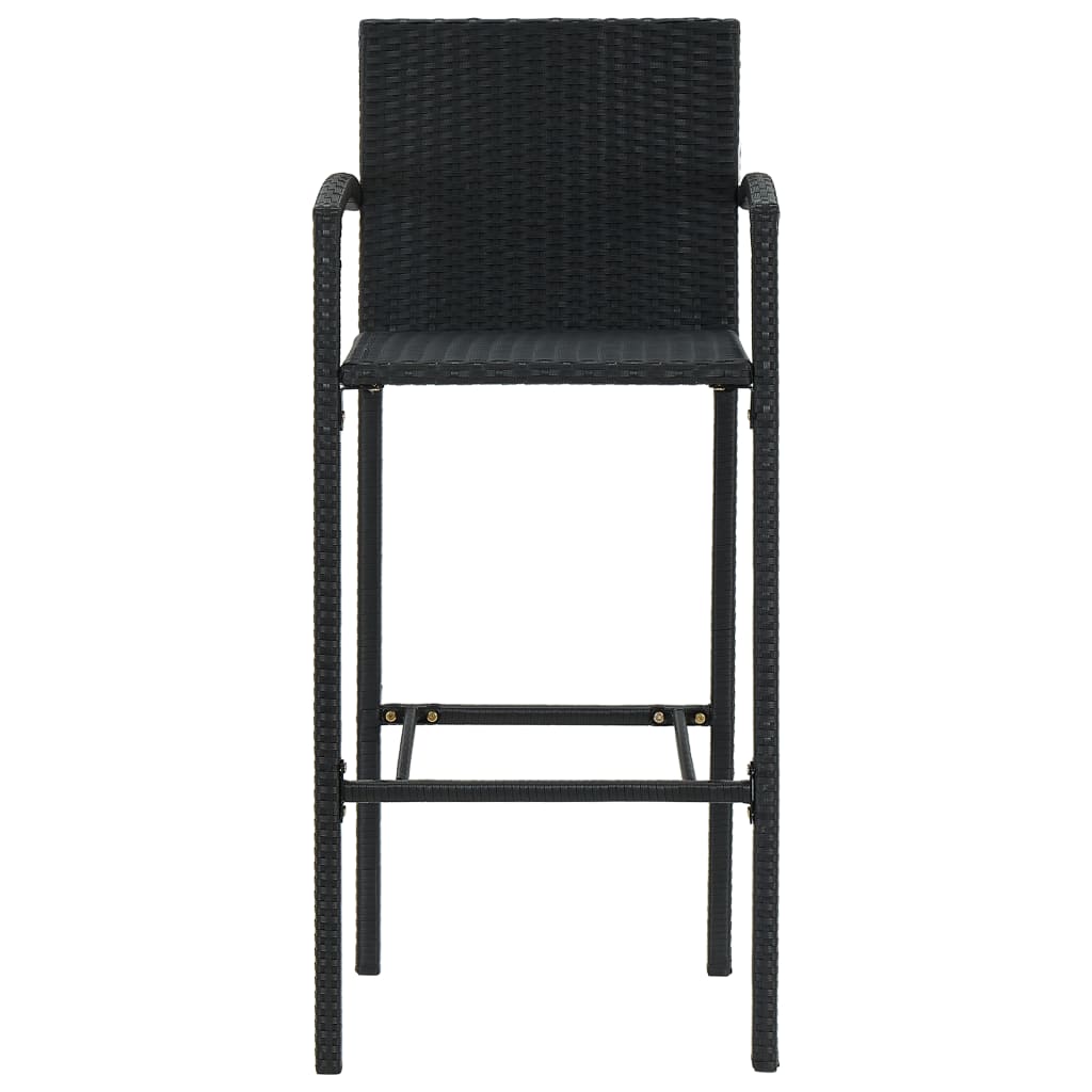 barstole 2 stk. polyrattan sort