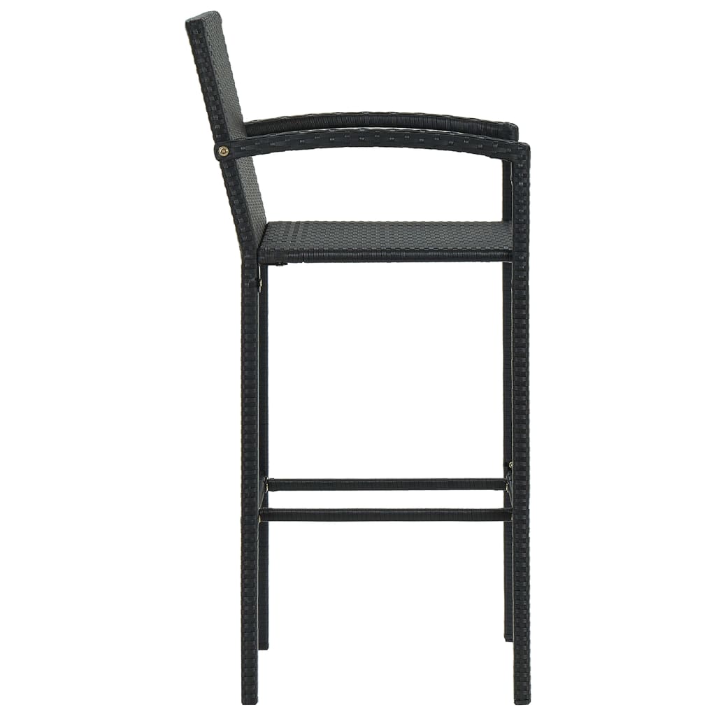 barstole 2 stk. polyrattan sort